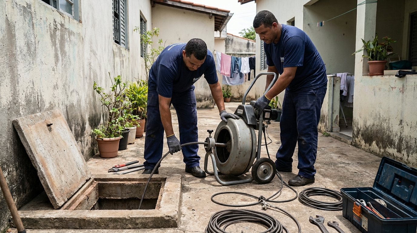 Desentupimento de Coluna Sanitária em Osasco‑SP