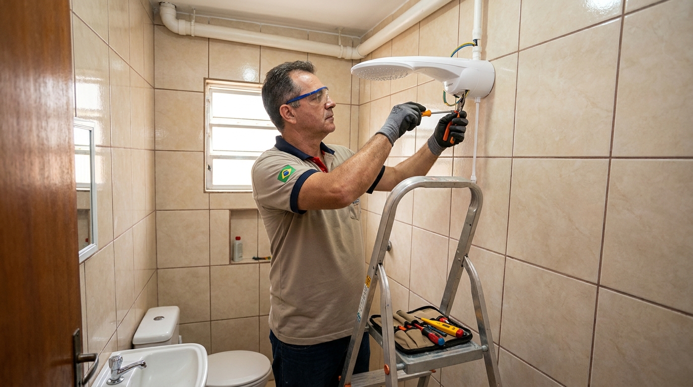 Substituição de Chuveiro Antigo em Osasco‑SP